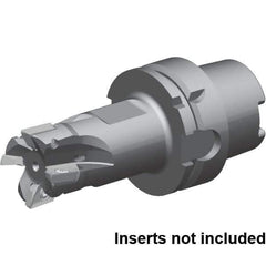 Kennametal - 50mm Cut Diam, 16mm Max Depth of Cut, 133mm OAL, Indexable Square Shoulder End Mill - ZDET16M508FR-721 Inserts, HSK63A Taper Shank, 0° Lead Angle, Series 5720VZ16 - Apex Tool & Supply
