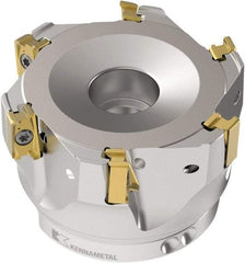 Kennametal - 3/4" Cut Diam, 11mm Max Depth of Cut, 1.887" OAL, Indexable Square Shoulder End Mill - LNGU110408SRGE Inserts, M10 Modular Connection, 0° Lead Angle, Through Coolant, Series Mill 4-11 - Apex Tool & Supply