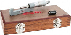 SPI - 1 to 2" Range, Mechanical Hub Micrometer - 0.0001" Graduation, 0.0002" Accuracy, Rotating Spindle - Apex Tool & Supply