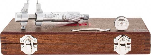 SPI - 5 to 30mm, Mechanical Inside Micrometer - 0.01mm Graduation, 0.007mm Accuracy, Ratchet Stop Thimble - Apex Tool & Supply