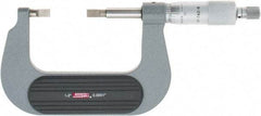 SPI - 1" to 2" Mechanical Painted Blade Micrometer - 0.0002" Accuracy, 0.03" Blade Thickness, Ratchet Stop Thimble - Apex Tool & Supply