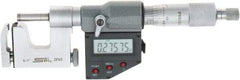SPI - 0 to 1 Inch Range, Carbide Face, Chrome Plated Electronic Multi Anvil Micrometer - Ratchet Stop Thimble, 0.00005" Graduation, 0.0001" Accuracy - Apex Tool & Supply
