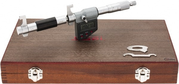 SPI - 4 to 5" Range, 0.00005" Resolution, Ratchet Stop Thimble, Electronic Inside & Tubular Micrometer - Apex Tool & Supply