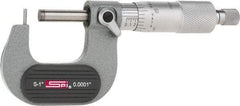 SPI - 0 to 1 Inch Range, 0.0001 Inch Graduation, A Anvil, Ratchet Stop Thimble, Mechanical Tube Micrometer - 0.0001 Inch Accuracy, Carbide Face - Apex Tool & Supply