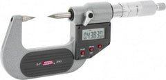 SPI - 1 Inch, Ratchet Stop, Electronic Point Micrometer - Accurate up to 0.0001 Inch, 30° Point Angle - Apex Tool & Supply