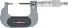 SPI - 1 Inch, Ratchet Stop, Mechanical Point Micrometer - Accurate up to 0.0001 Inch, 30° Point Angle - Apex Tool & Supply