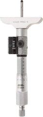 SPI - 0 to 150mm Range, 6 Rod, Mechanical Depth Micrometer - Ratchet Stop Thimble, 63mm Base Length, 0.01mm Graduation, 4.5mm Rod Diam - Apex Tool & Supply