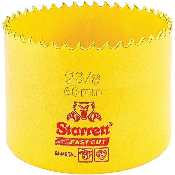 Starrett - 2-3/8" Diam, 1-5/8" Cutting Depth, Hole Saw - High Speed Steel Saw, Toothed Edge - Apex Tool & Supply