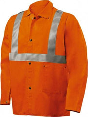 Steiner - Size S Flame Resistant/Retardant Jacket - Orange, Cotton, Snaps Closure - Apex Tool & Supply