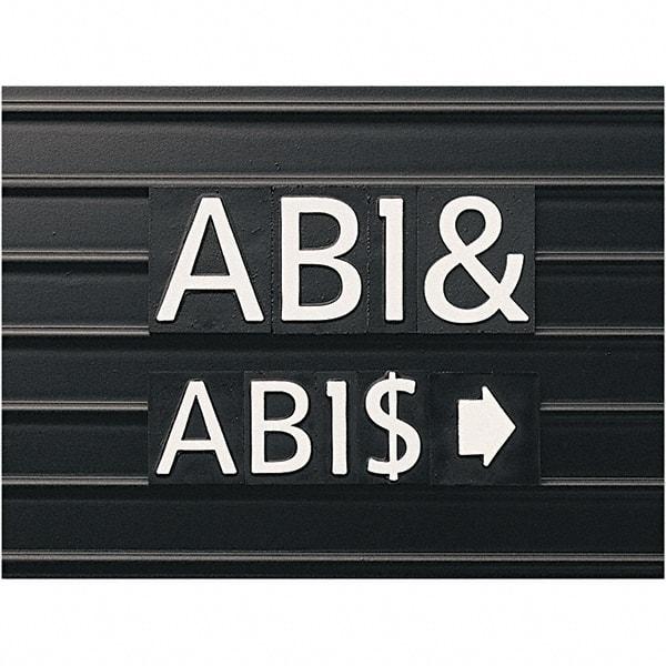 Quartet - 1" High x 8" Wide Alphanumeric Board Characters - Plastic, Includes (128) Characters - Apex Tool & Supply