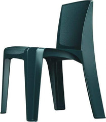 Made in USA - Polyethylene Green Stacking Chair - Green Frame, 21" Wide x 21" Deep x 30" High - Apex Tool & Supply