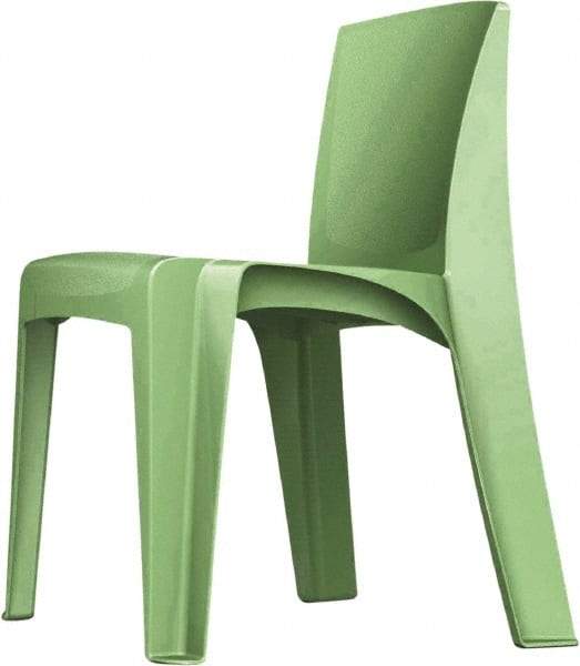 Made in USA - Polyethylene Teal Stacking Chair - Teal Frame, 21" Wide x 21" Deep x 30" High - Apex Tool & Supply