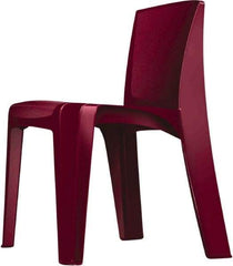 Made in USA - Polyethylene Plum Stacking Chair - Plum Frame, 21" Wide x 21" Deep x 30" High - Apex Tool & Supply