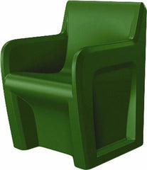 Made in USA - Green Polyethylene Guest Chair - 24" Wide x 33" High - Apex Tool & Supply