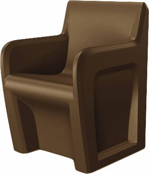 Made in USA - Brown Polyethylene Guest Chair - 24" Wide x 33" High - Apex Tool & Supply