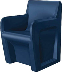 Made in USA - Slate Blue Polyethylene Guest Chair - 24" Wide x 33" High - Apex Tool & Supply