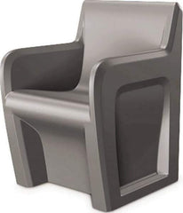 Made in USA - Grey Polyethylene Guest Chair - 24" Wide x 33" High - Apex Tool & Supply