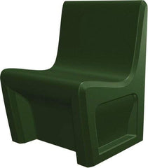 Made in USA - Green Polyethylene Guest Chair - 24" Wide x 33" High - Apex Tool & Supply