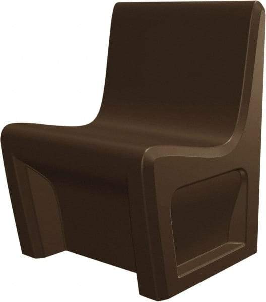 Made in USA - Brown Polyethylene Guest Chair - 24" Wide x 33" High - Apex Tool & Supply