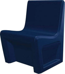 Made in USA - Slate Blue Polyethylene Guest Chair - 24" Wide x 33" High - Apex Tool & Supply