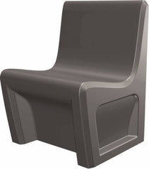 Made in USA - Black Polyethylene Guest Chair - 24" Wide x 33" High - Apex Tool & Supply