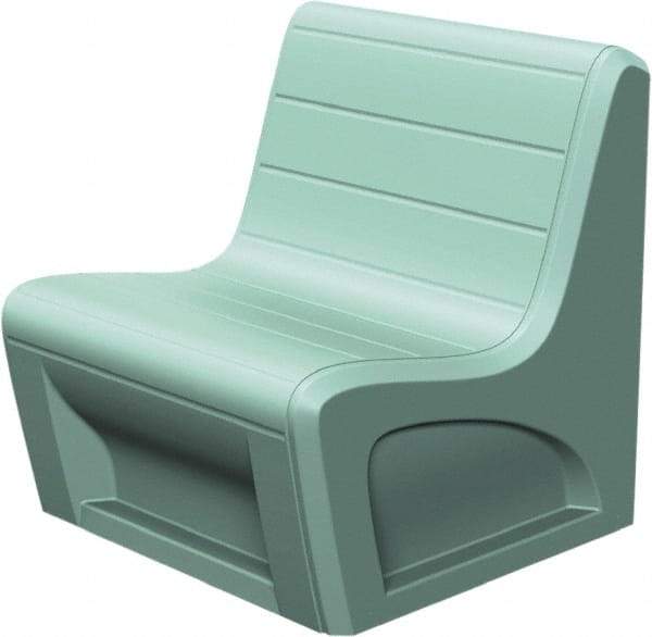 Made in USA - Green Polyethylene Guest Chair - 31" Wide x 33" High - Apex Tool & Supply