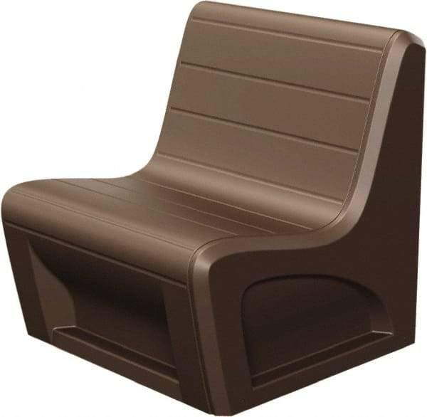 Made in USA - Brown Polyethylene Guest Chair - 31" Wide x 33" High - Apex Tool & Supply