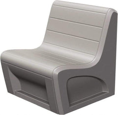 Made in USA - Grey Polyethylene Guest Chair - 31" Wide x 33" High - Apex Tool & Supply