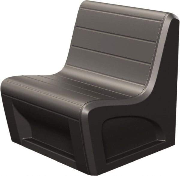 Made in USA - Black Polyethylene Guest Chair - 31" Wide x 33" High - Apex Tool & Supply