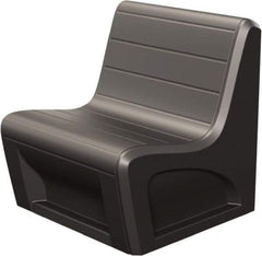 Made in USA - Black Polyethylene Guest Chair - 31" Wide x 33" High - Apex Tool & Supply