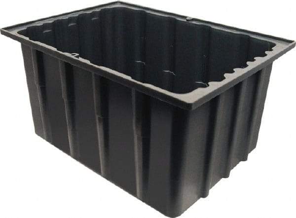 Made in USA - 17-1/4" Deep, Gray Polypropylene Stack & Nest Bin - 11-1/2" High x 23" Wide x 17-1/4" Long - Apex Tool & Supply