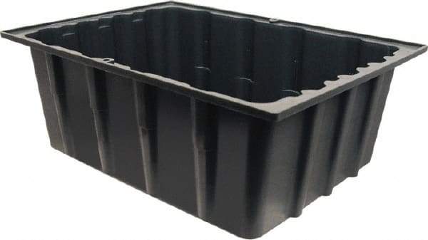 Made in USA - 17-1/4" Deep, Gray Polypropylene Stack & Nest Bin - 8-1/2" High x 23" Wide x 17-1/4" Long - Apex Tool & Supply