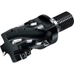 Walter - LDM.08T204R & SDM.06T204 Series M4256, Right Hand Cut, 50mm Head Length, Modular Milling Cutting Unit Head - 32mm Cutting Diam, 37mm Depth of Cut, T28 Insert Size, Through Coolant - Apex Tool & Supply