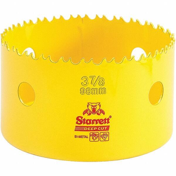Starrett - 3-7/8" Diam, 2" Cutting Depth, Hole Saw - High Speed Steel Saw, Toothed Edge - Apex Tool & Supply