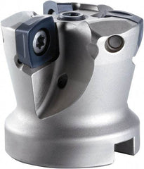 OSG - 26mm Cut Diam, 40mm Max Depth, 25mm Shank Diam, Cylindrical Shank Indexable High-Feed End Mill - Screw Holding Method, PHC Insert, PHC Toolholder, Through Coolant - Apex Tool & Supply