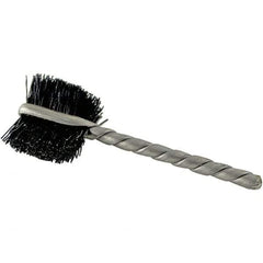 Brush Research Mfg. - 1/2" Diam Flat Nylon Tube Brush - 0.01" Filament Diam, 9/16" Brush Length, 2-1/4" OAL, 0.093" Diam Steel Shank - Apex Tool & Supply