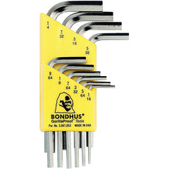 10PC HEX END L-WRENCH SHORT SET - Apex Tool & Supply