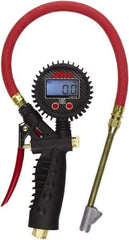 Milton - 0 to 255 psi Digital Straight Foot Dual Head Tire Pressure Gauge - AAA Battery, 15' Hose Length - Apex Tool & Supply