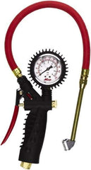Milton - 0 to 230 psi Dial Dual Head Tire Pressure Gauge - 15' Hose Length - Apex Tool & Supply