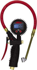 Milton - 0 to 255 psi Digital Dual Head Tire Pressure Gauge - AAA Battery, 15' Hose Length - Apex Tool & Supply