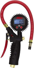 Milton - 0 to 255 psi Digital Straight Tire Pressure Gauge - AAA Battery, 15' Hose Length - Apex Tool & Supply