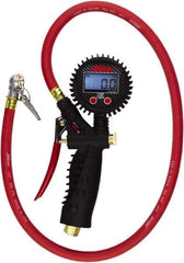 Milton - 0 to 255 psi Digital Ball Foot with Clip Tire Pressure Gauge - AAA Battery, 36' Hose Length - Apex Tool & Supply