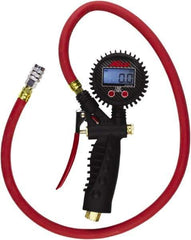 Milton - 0 to 255 psi Digital Kwik Grip Safety Tire Pressure Gauge - AAA Battery, 36' Hose Length - Apex Tool & Supply