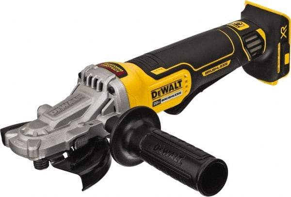 DeWALT - 5" Wheel Diam, 9,000 RPM, Cordless Angle & Disc Grinder - 5/8-11 Spindle, 20 Volts - Apex Tool & Supply