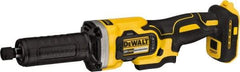 DeWALT - 1/4" Collet, 25,000 RPM, Straight Handle Cordless Angle & Disc Grinder - 20 Volts - Apex Tool & Supply