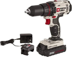 Porter-Cable - 20 Volt 1/2" Chuck Mid-Handle Cordless Drill - 0-350 & 0-1500 RPM, Keyless Chuck, Reversible, 1 Lithium-Ion Battery Included - Apex Tool & Supply