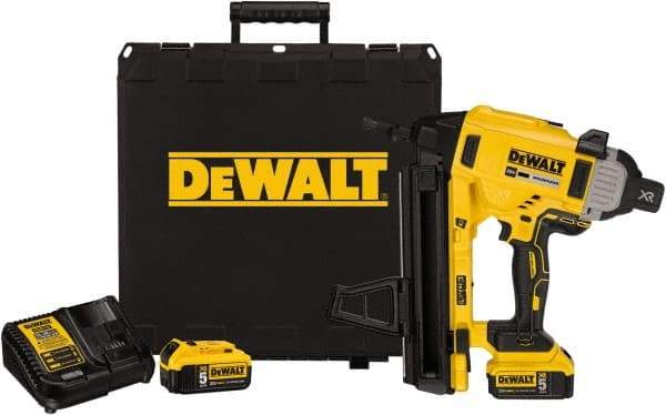 DeWALT - Cordless Concrete Nailer - 0.14 Gauge Nail Diam, 1/2 to 2-1/4" Long Nail, Lithium-Ion Batteries Not Included - Apex Tool & Supply