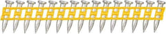 DeWALT - 9 Gauge 0.145" Shank Diam 3/4" Long Concrete Nails for Power Nailers - Steel, Zinc Finish, Smooth Shank, Angled Stick Plastic Collation, Round Head - Apex Tool & Supply