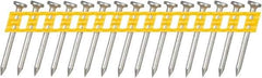 DeWALT - 13 Gauge 0.102" Shank Diam 1-1/4" Long Concrete Nails for Power Nailers - Steel, Zinc Finish, Smooth Shank, Angled Stick Plastic Collation, Round Head - Apex Tool & Supply