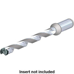 Kennametal - Series KenTIP FS, Head Connection C, 12xD, 12mm Shank Diam, Drill Body - 45mm Drill Body Length to Flange, KTFS Toolholder, 6.6mm Nose Diam, 150mm OAL, 150mm Drill Body Length, 90.5mm Flute Length - Apex Tool & Supply